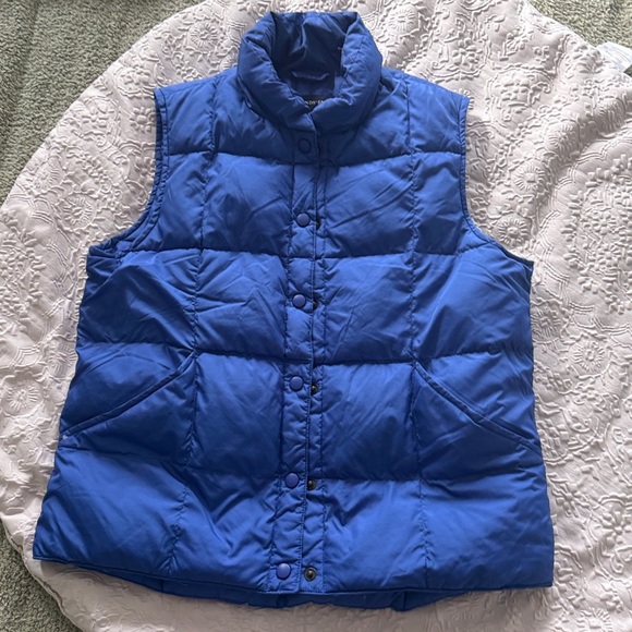 Lands' End Vibrant Royal Blue Quilted Goosedown Vest Sz Small - Picture 7 of 7